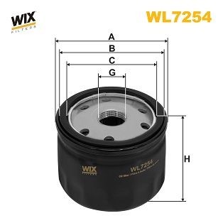 WIX FILTERS Filtro olio WL7254 WIX FILTERS WL7254 Filtro olio ALFA ROMEO AR originali