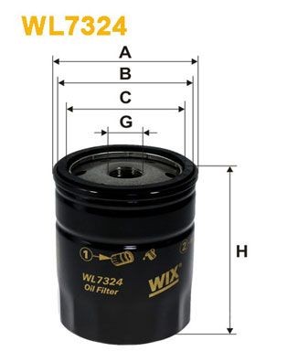 WIX FILTERS Filtro olio WL7324 WIX FILTERS WL7324 Filtro olio FIAT SIENA prezzo