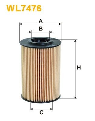 WIX FILTERS Oliefilter WL7476 WIX FILTERS WL7476 Oliefilters Volkswagen Polo Vivo Hatchback goedkoop