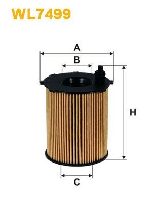 WIX FILTERS Oliefilter WL7499 WL7499 Oliefilter van de motor ALFA ROMEO 156 WIX FILTERS