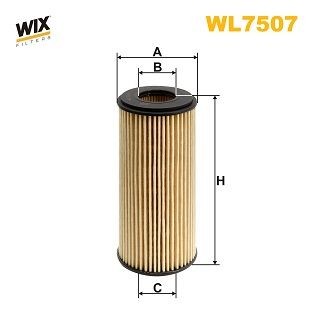 WIX FILTERS Oliefilter WL7507 Oil filter WIX FILTERS A5 WL7507 billig