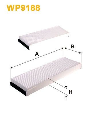WIX FILTERS Filter, salongiõhk WP9188 Salongi õhufilter Volkswagen WIX FILTERS WP9188