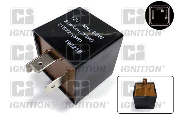 QUINTON HAZELL Indicator relay XFL120 QUINTON HAZELL XFL120 Indicator relay - Honda Civic ED 4 relays parts
