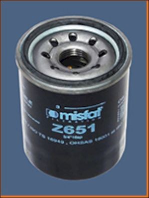 MISFAT Olejový filter Z651 Z651 Olejový filter SUBARU OUTBACK MISFAT
