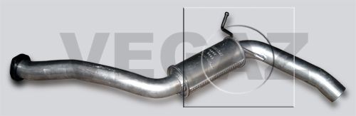 VEGAZ Mellempotte ALS-206 ALS-206 Resonator udstødning DODGE NITRO VEGAZ