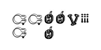 VEGAZ Exhaust mounting kit AA-98 AA-98 VEGAZ exhaust mounting kit for AUDI A3