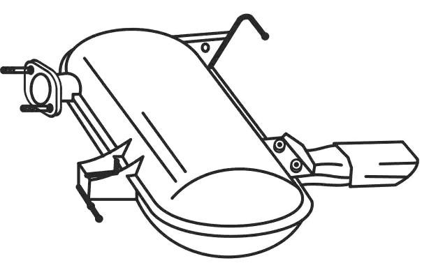 VEGAZ Panela de escape traseira BS-380 VEGAZ BS-380 Panela de escape traseira Ford TOURNEO CONNECT baratos