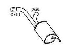 VEGAZ Middle silencer CS-286 VEGAZ CS-286 genuine Doblo II Box Body / Estate (263) middle exhaust price