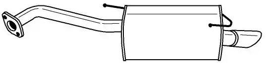 VEGAZ Rear silencer DS-320 VEGAZ DS-320 Nissan Pixo UA0 exhaust muffler replacement