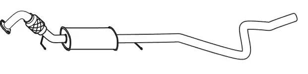 VEGAZ Mittenljuddämpare FS-677 FS-677 VEGAZ resonator avgassystem Ford FUSION