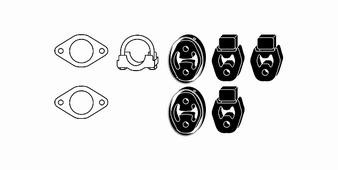 VEGAZ Monteringssæt, udstødningssystem FA-196 Udstødningssystem Ford Focus dnw: Monteringssæt, udstødningssystem VEGAZ FA-196