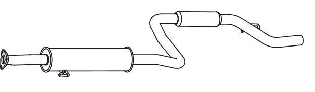 VEGAZ Stredný tlmič výfuku HOS-230 VEGAZ HOS-230 Stredný tlmič výfuku ALFA ROMEO 145 originálne