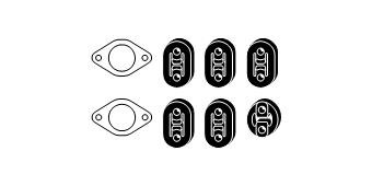 VEGAZ Kit de montagem, sistema de escape HUA-119 VEGAZ HUA-119 Kit de montagem sistema de escape Hyundai i10 pa originais preço