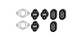 VEGAZ Monteringssett, eksosanlegg HUA-138 VEGAZ HUA-138 Monteringssett, eksosanlegg HYUNDAI H-1 Van (A1) 2.5 CRDi 110 hk 2003