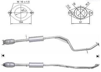VEGAZ Prestavba / úprava katalyzátora MZK-913 Prestavba euro1- / euro2 / d3 VEGAZ Mazda 5 MZK-913