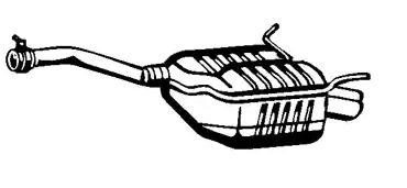 Bagpotte VEGAZ MS-386 VEGAZ MS-386: Lyddæmper udstødning Mercedes C-klasse 2014