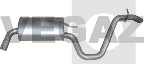 VEGAZ Bagpotte KS-166 VEGAZ KS-166 Kia Ceed 1 Hatchback Udstødning bagpotte originale pris