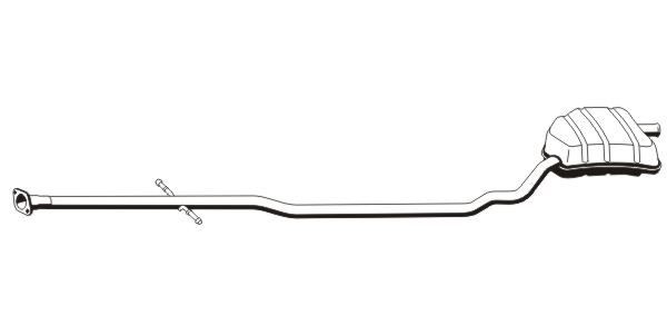 VEGAZ Bakre ljuddämpare MOS-160ERNS VEGAZ MOS-160ERNS Bakre ljuddämpare Mini Roadster R59 original