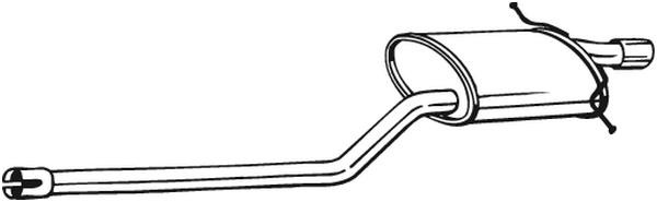 VEGAZ Bakre ljuddämpare MOS-302 VEGAZ MOS-302 Bakre ljuddämpare Mini Roadster R59 original