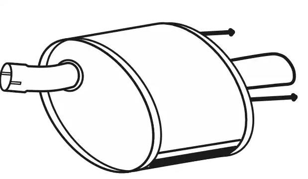 VEGAZ Silencieux arrière OS-753 Saab 900 Silencieux d'échappement arrière VEGAZ OS-753
