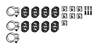 VEGAZ Monteringssett, eksosanlegg OA-178 VEGAZ OA-178 Monteringssett eksosanlegg OPEL Kadett D Stasjonsvogn billige