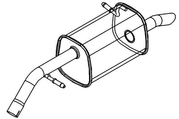 Panela de escape traseira VEGAZ PGS-382 VEGAZ PGS-382 Silenciador traseiro CITROËN C4 2017