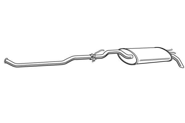 Panela de escape traseira VEGAZ RS-259 VEGAZ RS-259 Panela de escape RENAULT TWINGO 2003