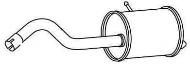 VEGAZ Πίσω σιλανσιέ RS-478 VEGAZ RS-478 Τελικό εξάτμισης Renault Grand Kangoo σε χαμηλές τιμές