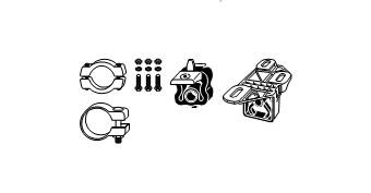 VEGAZ Kit de montagem, sistema de escape RA-138 VEGAZ RA-138 Kit de montagem sistema de escape Renault Trafic Minibus originais preço