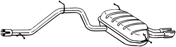 Rear silencer VEGAZ SKS-116 VEGAZ SKS-116 2015 SKODA YETI exhaust silencer replacement