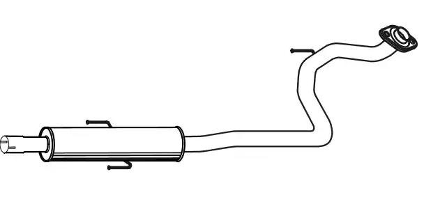 VEGAZ Mittenljuddämpare TS-393 TS-393 VEGAZ resonator avgassystem Toyota PROACE