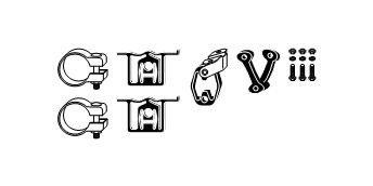 VEGAZ Montáżna sada pre výfukový systém VA-203 VA-203 Montáżna sada pre výfukový systém VEGAZ SKODA FAVORIT