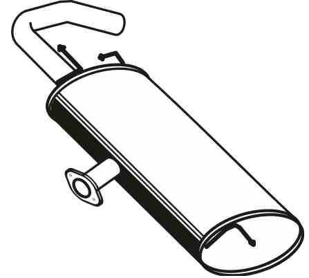 VEGAZ Bakre eksospotte SZS-100 Bakre lyddemper VEGAZ Suzuki GRAND VITARA SZS-100