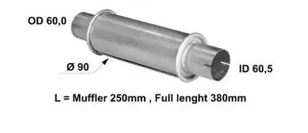 VEGAZ Silenziatore posteriore, universale US-557 US-557 costo Scarico sportivo VEGAZ HONDA HR-V