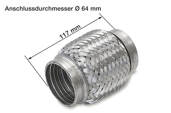 VEGAZ Tresse d'échappement UFR-581 Jaguar XE Tuyau d'echappement flexible VEGAZ UFR-581