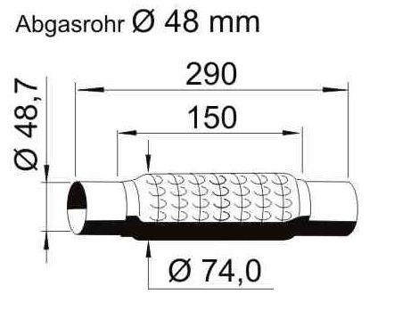 VEGAZ Tuyau flexible, échappement UFR-629 Citroën SAXO Tresse d'échappement VEGAZ UFR-629