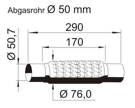 VEGAZ Flexrör, avgassystem UFR-630 UFR-630 VEGAZ flexrör avgas Seat ALHAMBRA