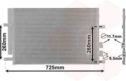 Kondenzátor klimatizácie VAN WEZEL 01005097 VAN WEZEL 01005097 Kondenzátor klimatizácie Alfa Romeo SPIDER 2004