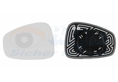 Mirror Glass, outside mirror VAN WEZEL 0160837 VAN WEZEL 0160837 ALFA ROMEO MITO 2024 wing mirror replacement
