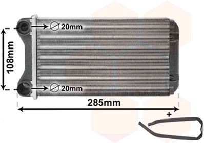 VAN WEZEL Kachelradiateur, interieurverwarming 03006223 VAN WEZEL 03006223 originele Voorverwarmer interieurverwarming ROVER CABRIOLET prijs