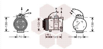 VAN WEZEL AC-kompressor 0300K015 Klimakompressor VAN WEZEL ROOMSTER 0300K015 billige