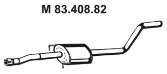 EBERSPÄCHER Midtre lydpotte 83.408.82 83.408.82 Mellomlyddemper MERCEDES-BENZ T2 EBERSPÄCHER
