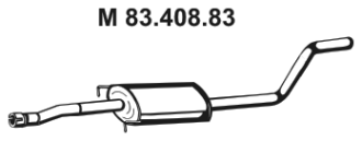 EBERSPÄCHER Uitlaat middendemper 83.408.83 Jeep CHEROKEE Middendemper EBERSPÄCHER 83.408.83