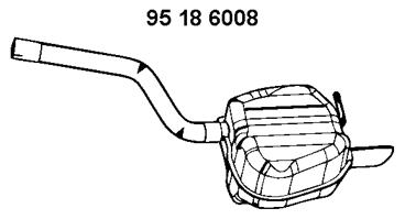 EBERSPÄCHER Panela de escape traseira 95 18 6008 95 18 6008 Panela de escape EBERSPÄCHER FORD USA ESCAPE