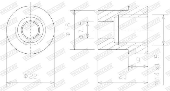 WALKER Adapter, lambdasonde 80665 Lambdasensor WALKER 2CV 80665 billige