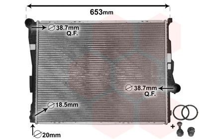 VAN WEZEL Radiaator, mootorijahutus 06002278 VAN WEZEL 06002278 Mootori radiaator 3 Cabrio (E46) originaal hind