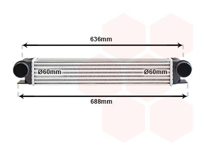 VAN WEZEL Vahejahuti 06004253 06004253 Intercooler VAN WEZEL BMW X5