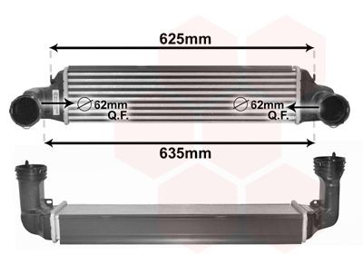VAN WEZEL Intercooler 06004280 06004280 Radiador do ar de sobrealimentação MG MG 6 VAN WEZEL