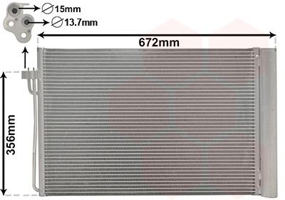 Kondensor, klimatanläggning VAN WEZEL 06005267 VAN WEZEL 06005267: AC-kondensor BMW 6-serie 2007