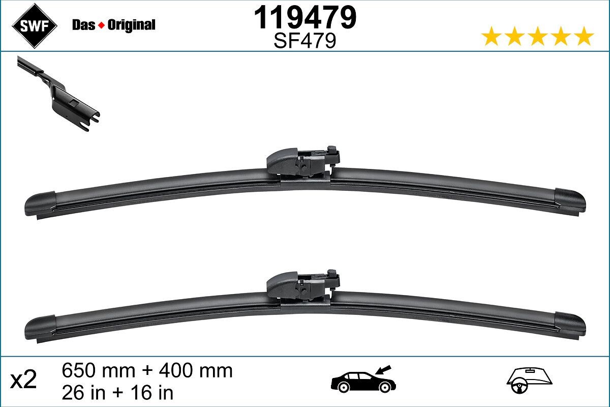 SWF Vinduesvisker 119479 Viskerblade SWF Toyota IQ 119479